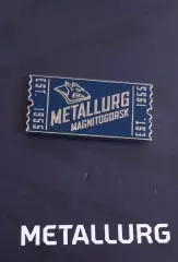 Значок ХК Металлург Магнитогорск. Прямоугольный.