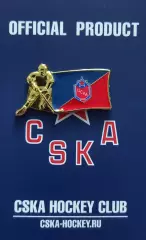 Значок ХК ЦСКА Москва. Золотой хоккеист.