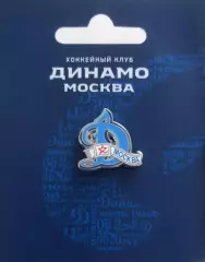 Значок ХК Динамо Москва. Ретро логотип.