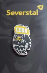 Значок ХК Северсталь Череповец. Крага.