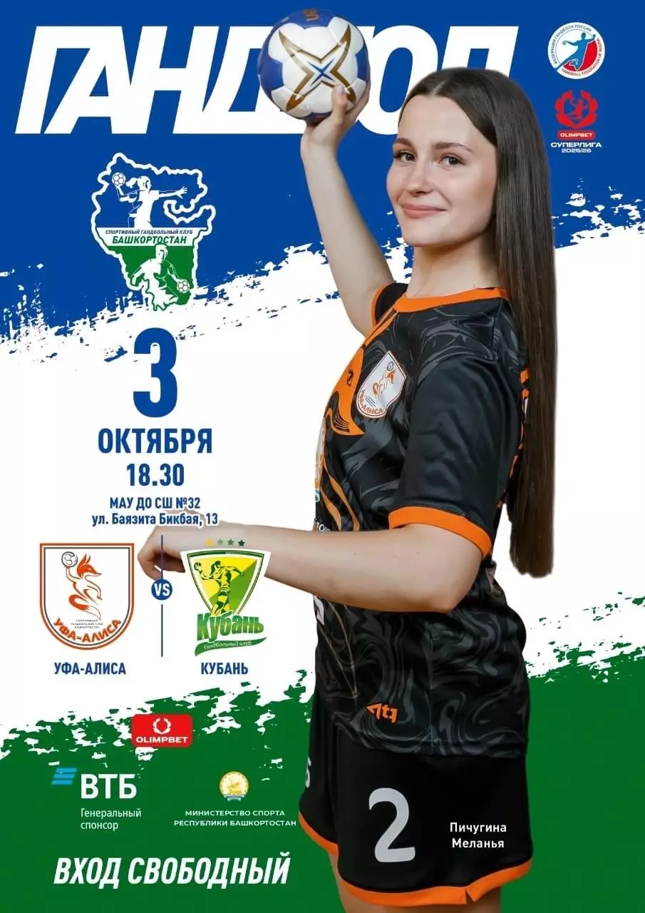 Гандбол. Уфа-Алиса - Кубань Краснодар. Сезон 2025/2026