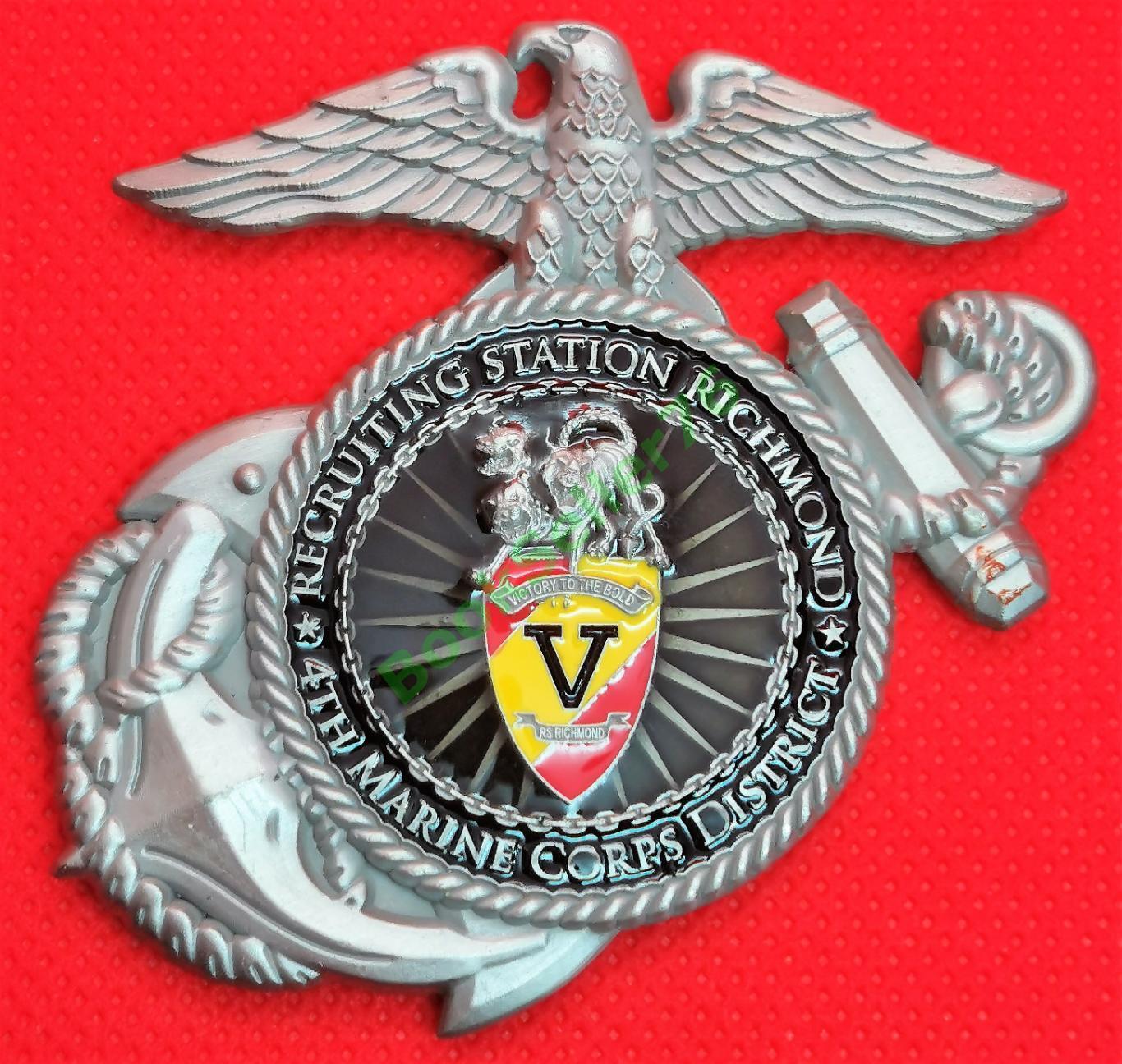 Челлендж коин Призывной пункт Ричмонд Корпуса морской пехоты США, challenge coin