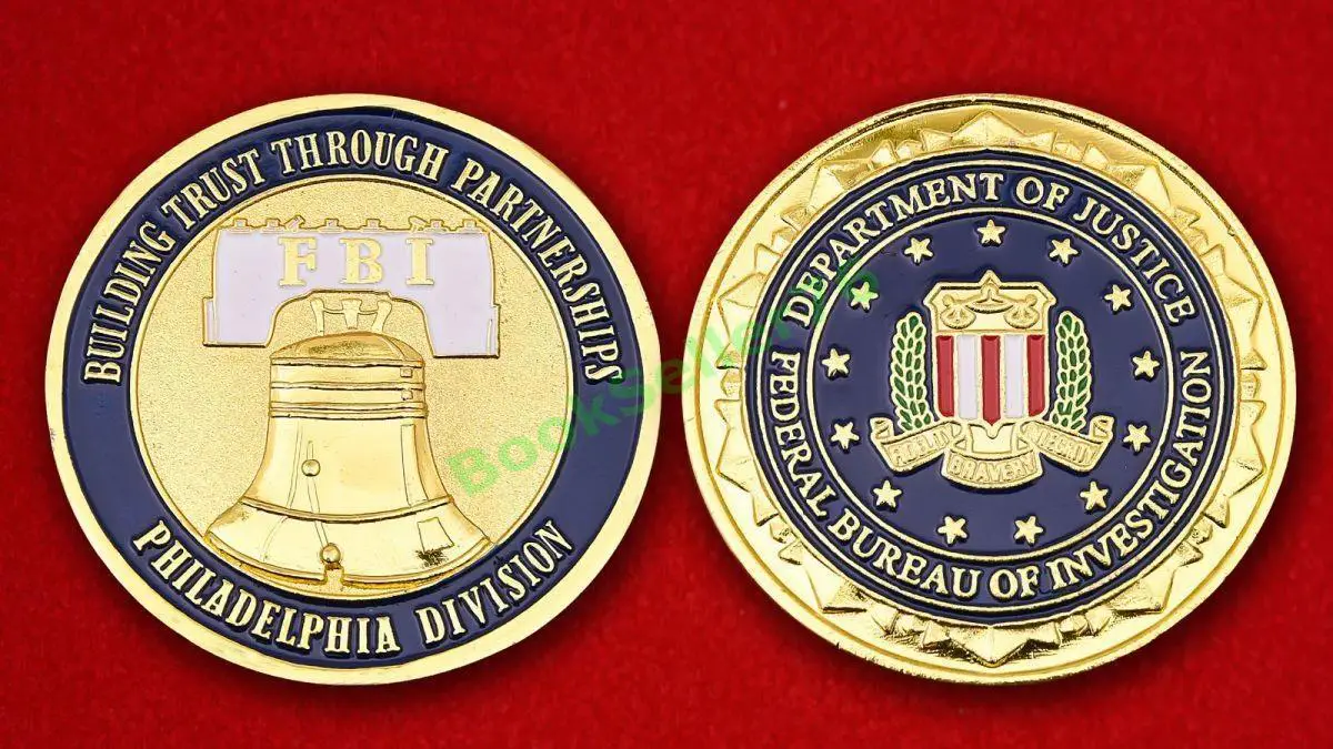 Челлендж коин Отдела юстиции ФБР Филадельфии, жетон США 2