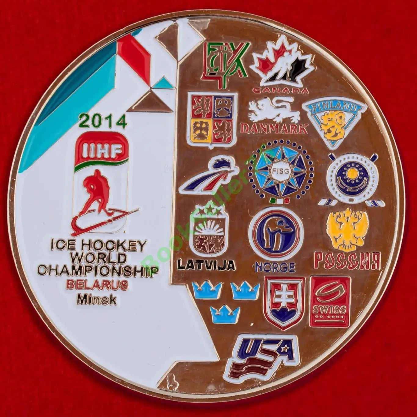 ЧМ 2014 по хоккею Минск Беларусь, жетон медаль монета