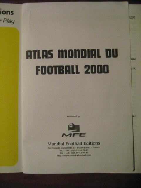 Atlas Mondial du Football 2000 1