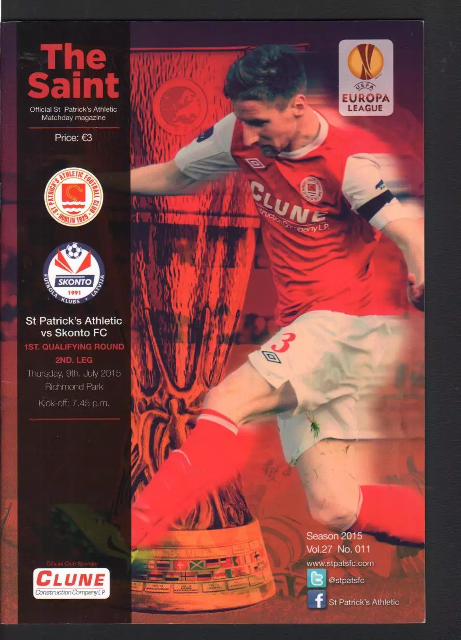 Ст.Патрикс - Сконто 09.07.2015 Лига Европы