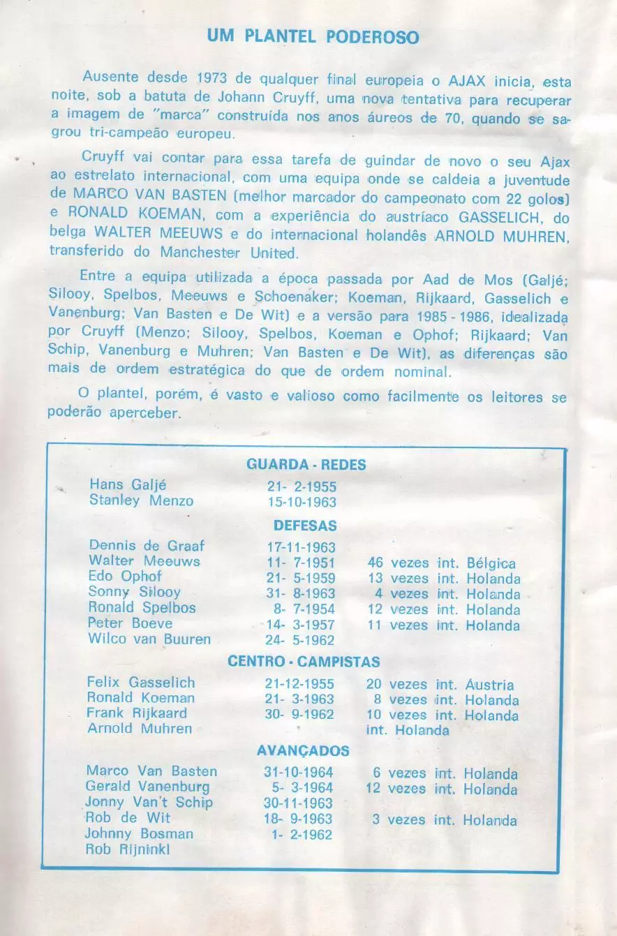 Порто - Аякс 18.09.1985 Кубок Чемпионов 2
