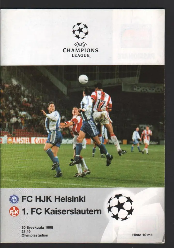 ХИК Финляндия -Кайзерслаутерн Ф.Р.Г. Лига чемпионов 1998 /1999