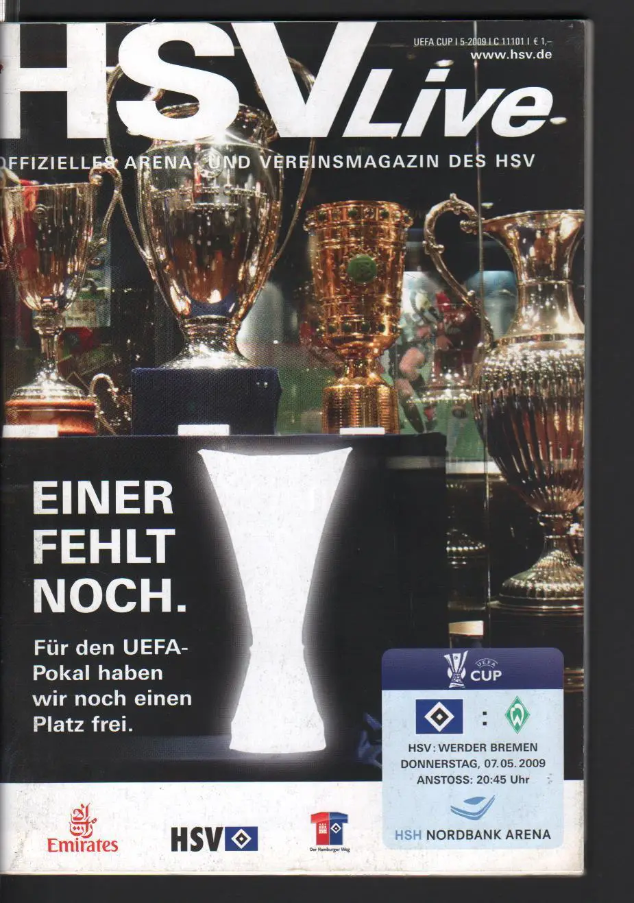 Гамбург - Вердер 07.05.2009 Кубок УЕФА