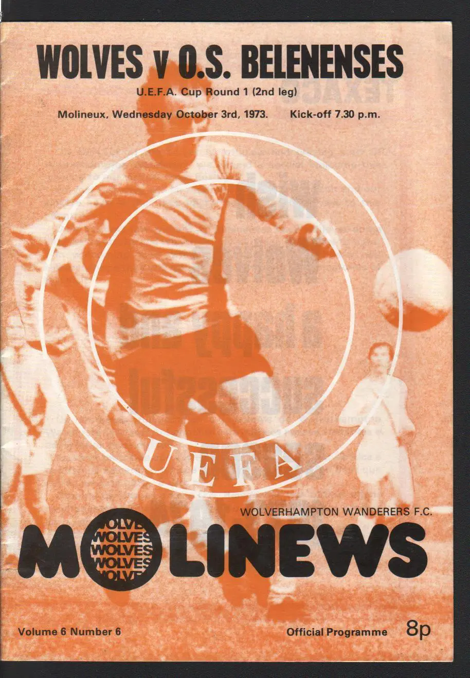 Вулверхэмптон - Белененсеш 03.10.1973 Кубок УЕФА