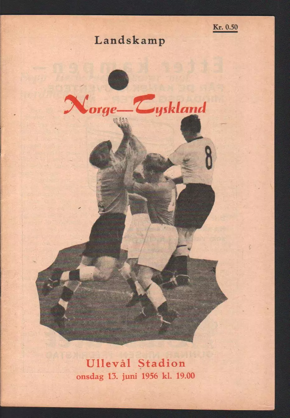Норвегия - ФРГ (Германия)13.06.1956 г.