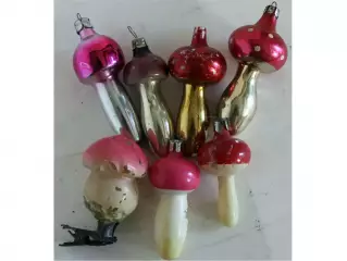Ёлочные игрушки СССР грибочки