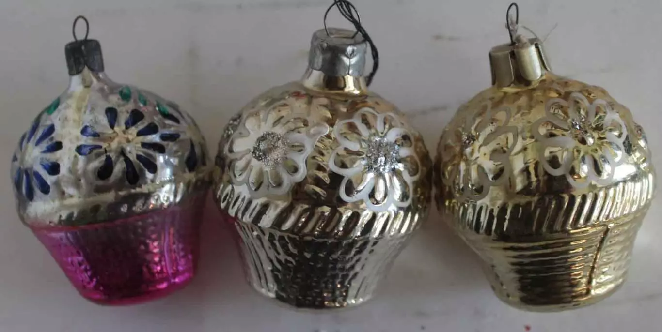 Ёлочные игрушки СССР корзинки 1