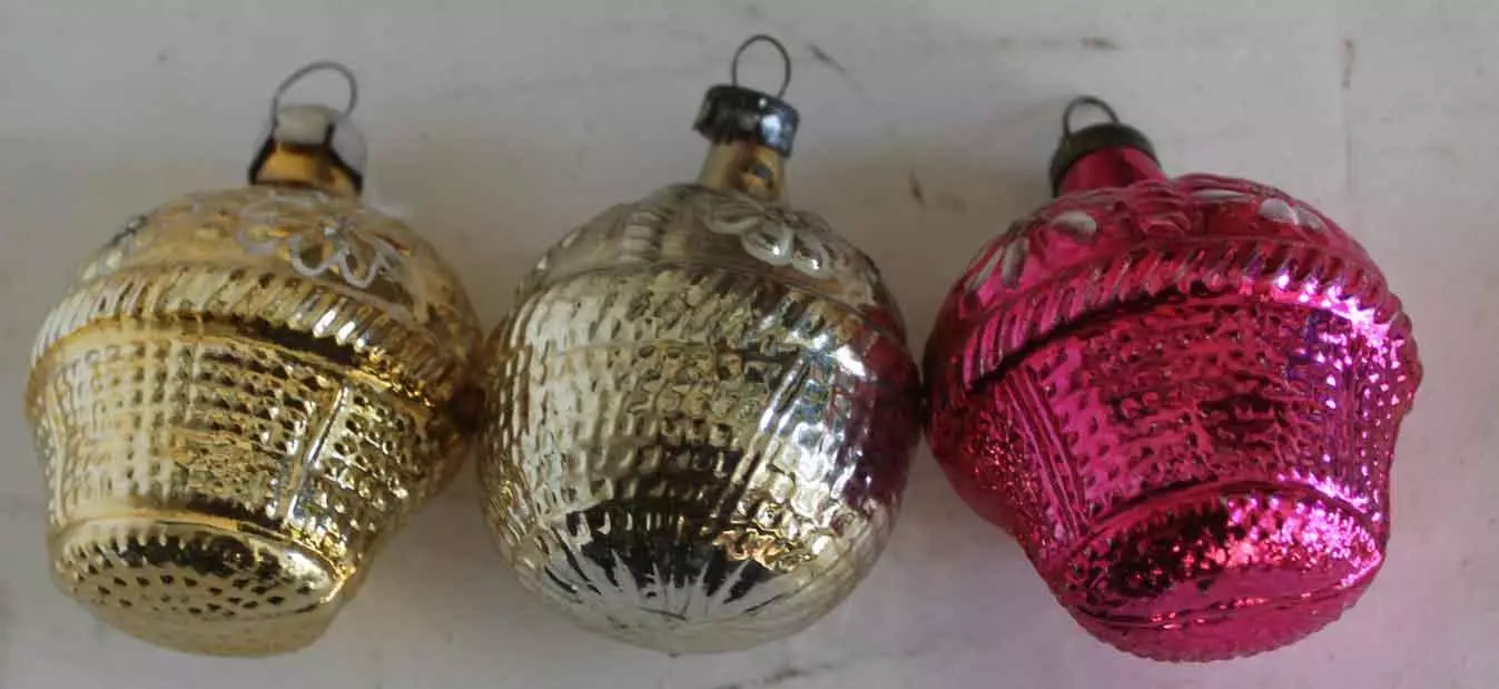 Ёлочные игрушки СССР корзинки 3