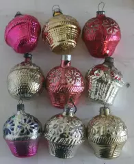 Ёлочные игрушки СССР корзинки