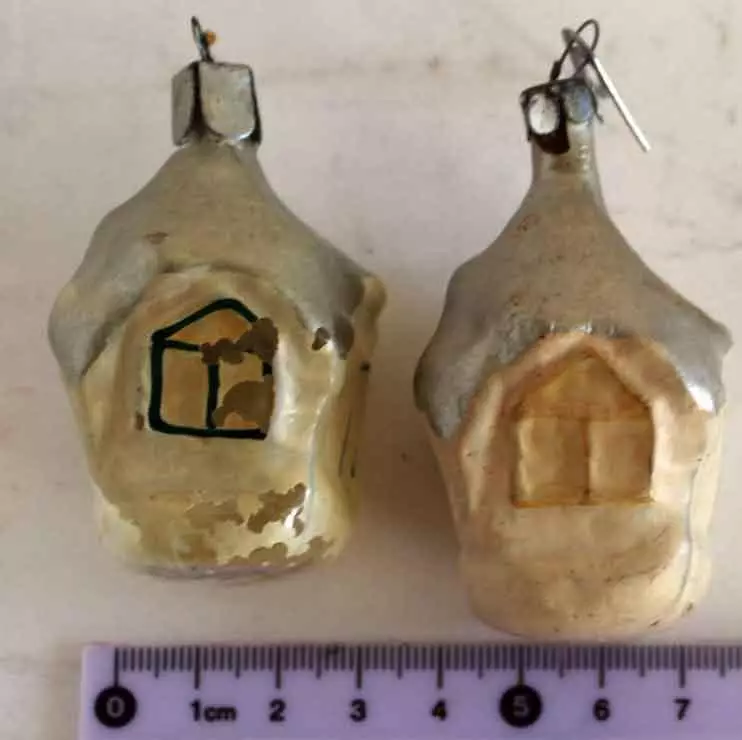 Ёлочные игрушки СССР домики 3