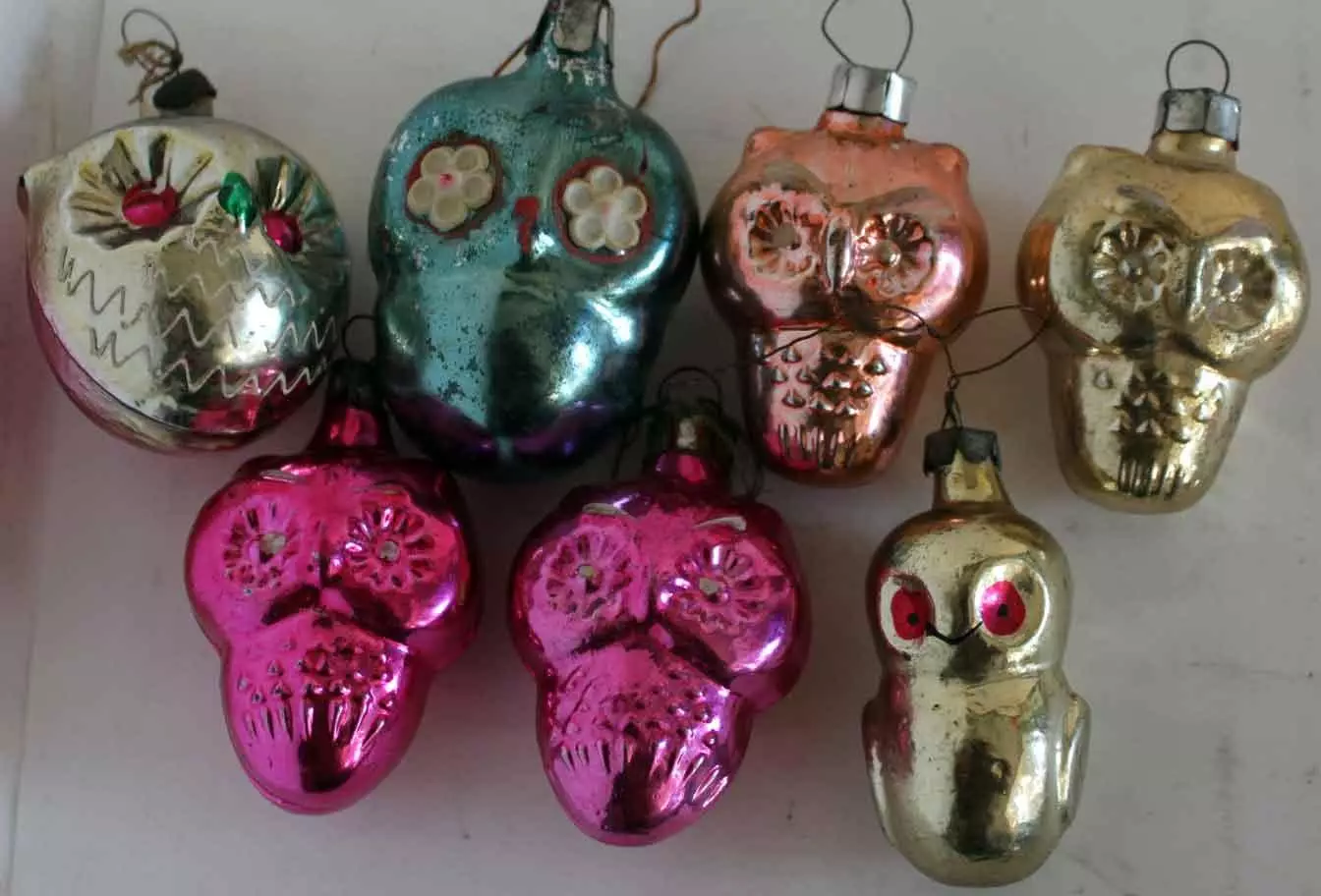 Ёлочные игрушки СССР сова