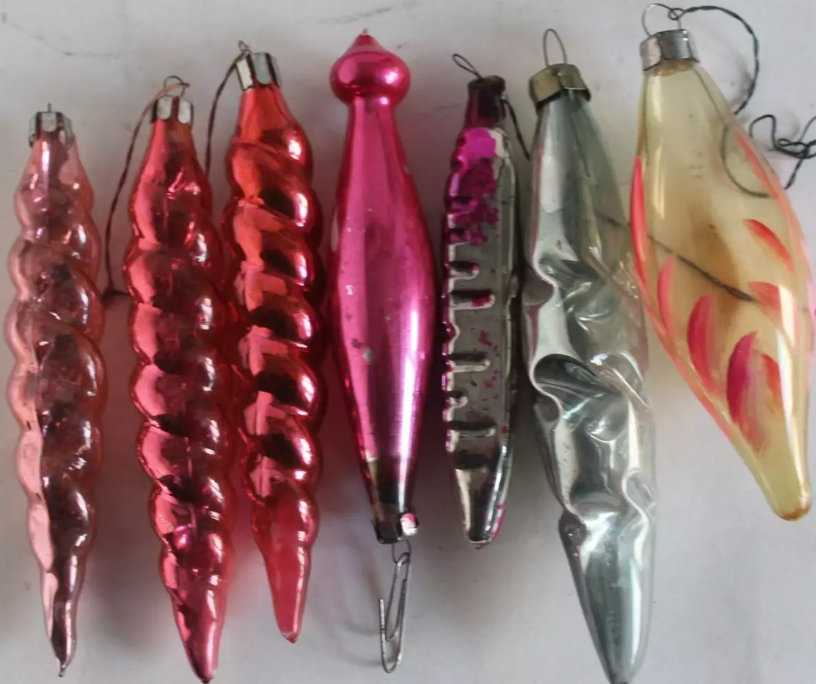 Ёлочные игрушки СССР сосулька 5