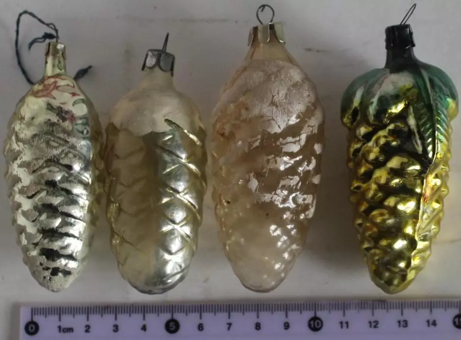 Ёлочные игрушки СССР шишки 3