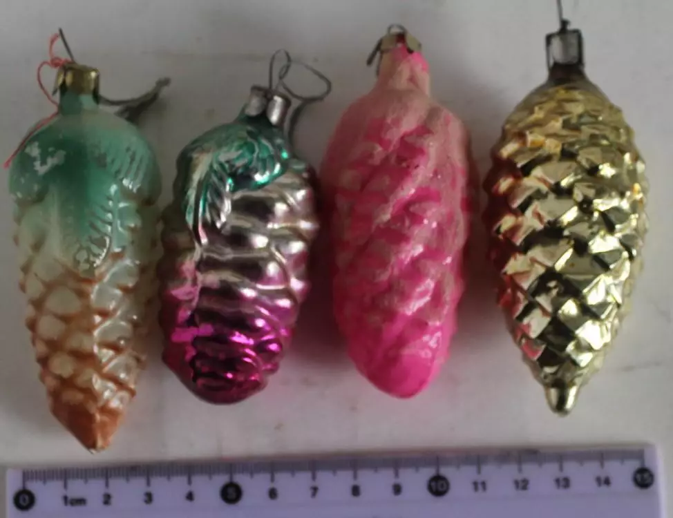 Ёлочные игрушки СССР шишки 4