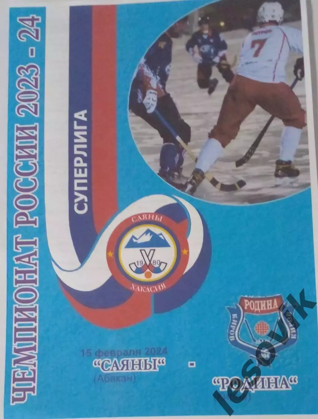 Программа Саяны(Абакан)-Родина(Киров) 15.02.2024