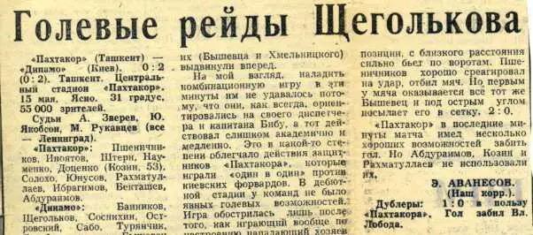 ГОЛЕВЫЕ РЕЙДЫ ЩЕГОЛЬКОВА