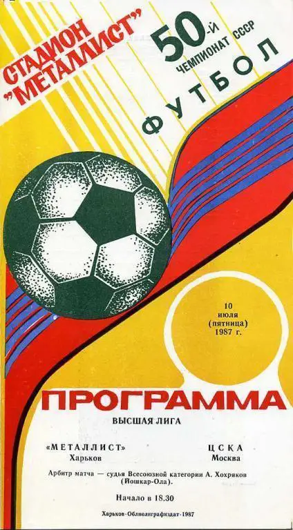 Металлист Харьков - ЦСКА Москва - 1987
