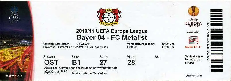 Байер Леверкузен - Металлист Харьков - 2011