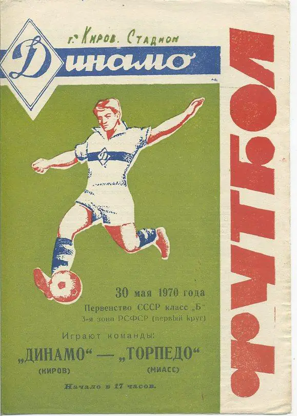 Динамо Киров - Торпедо Миасс - 1970