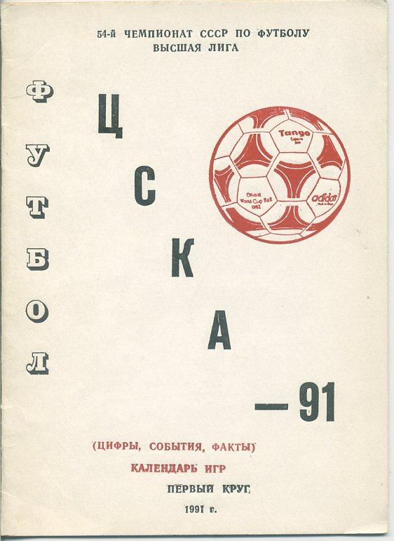 ЦСКА Москва - 1991 (первый круг).