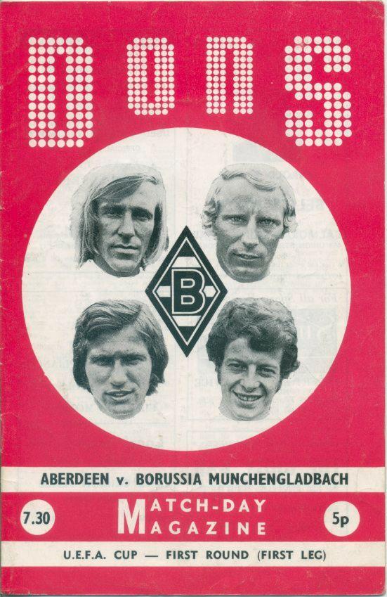Абердин - Боруссия Менхенгладбах - 1972. Автографы Берти Фогтса, Нетцера и др.