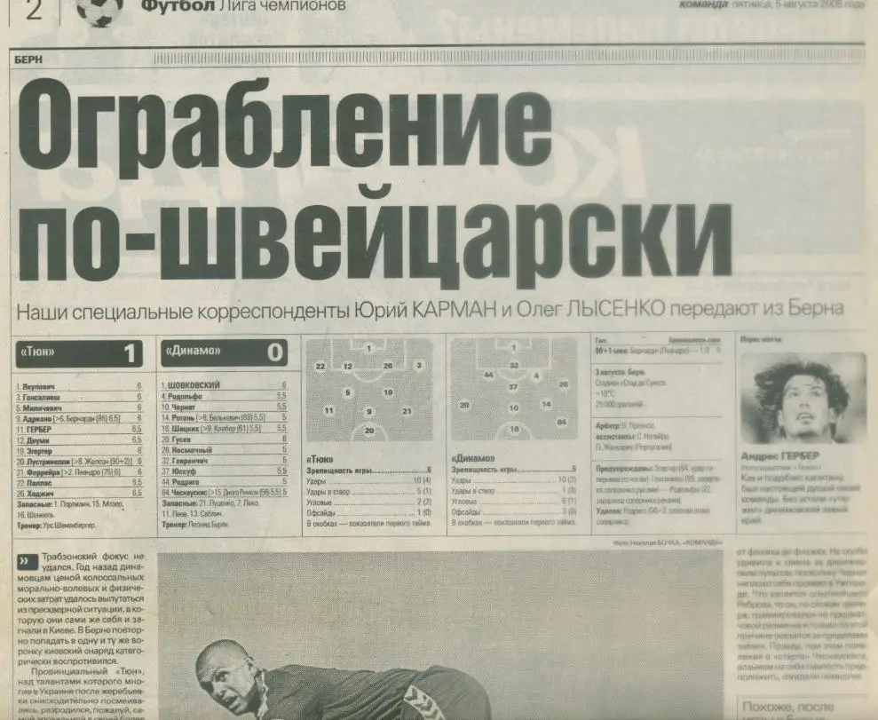 Ограбление по-швейцарски. Лига Чемпионов 2005 г.