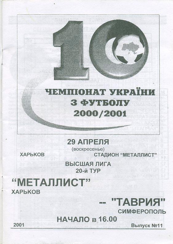 Металлист Харьков - Таврия Симферополь - 29.04.2001. 1