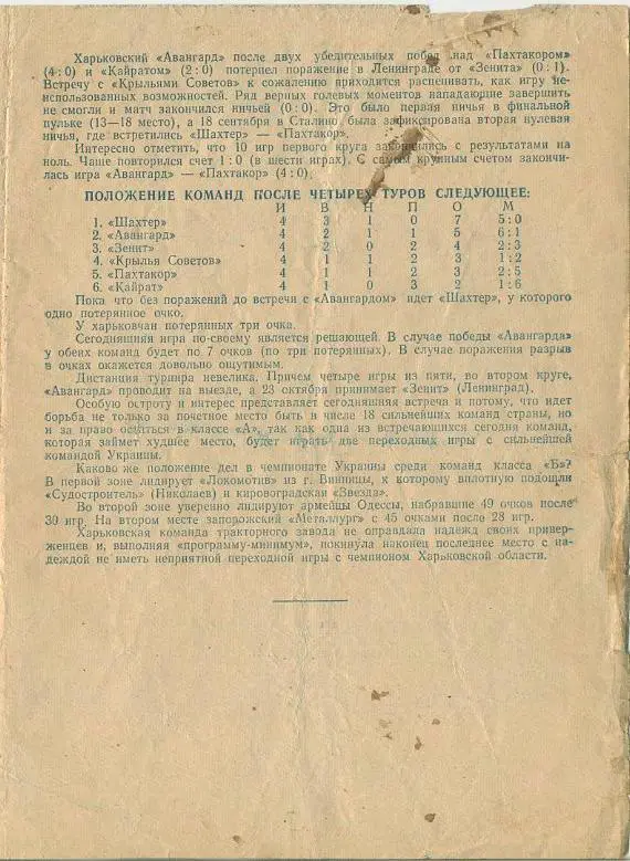 Авангард Харьков - Шахтер Сталино - 1960 г. 1