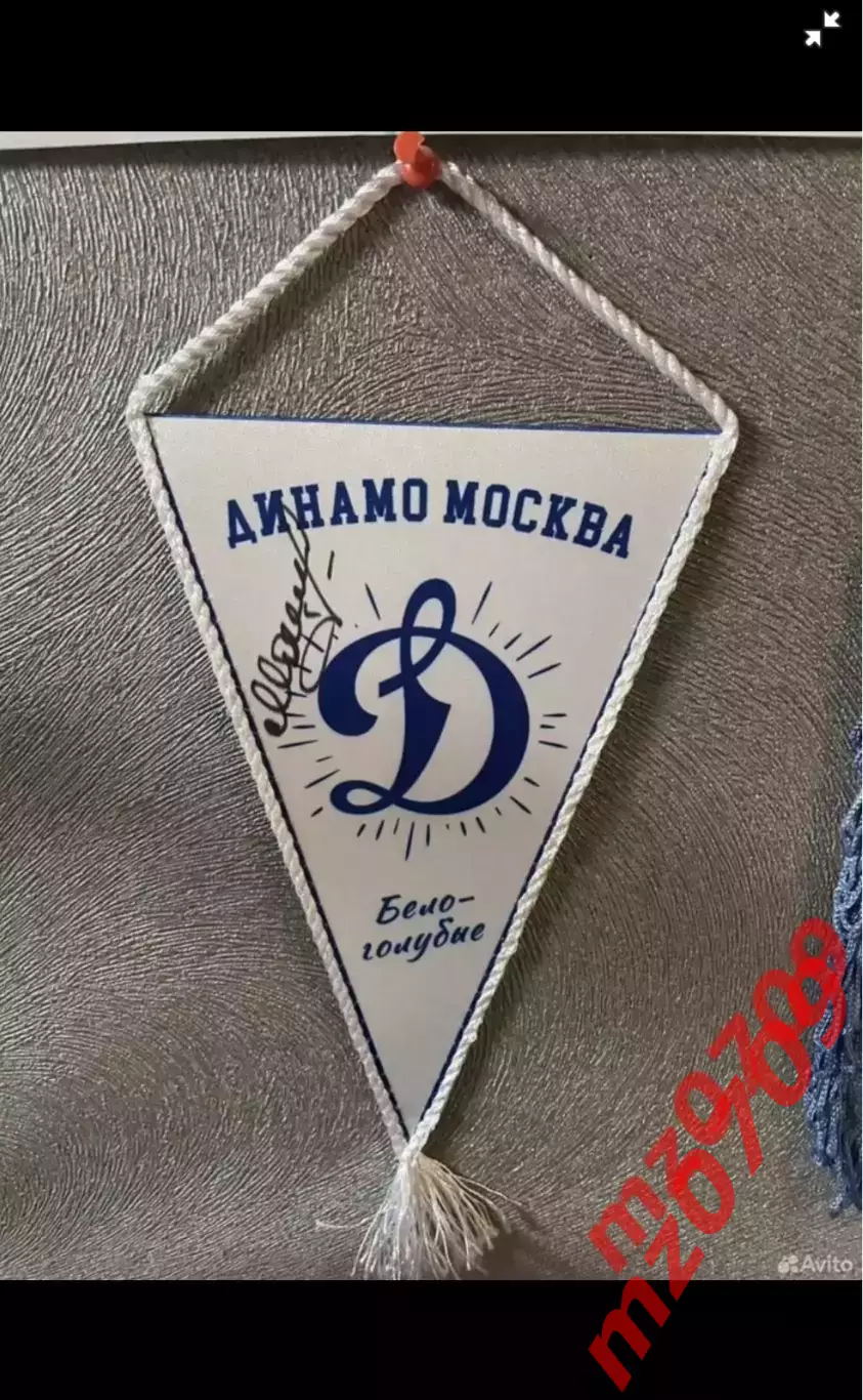 Вымпел хк динамо москва кхл автограф Александр Мальцев сборная СССР динамо