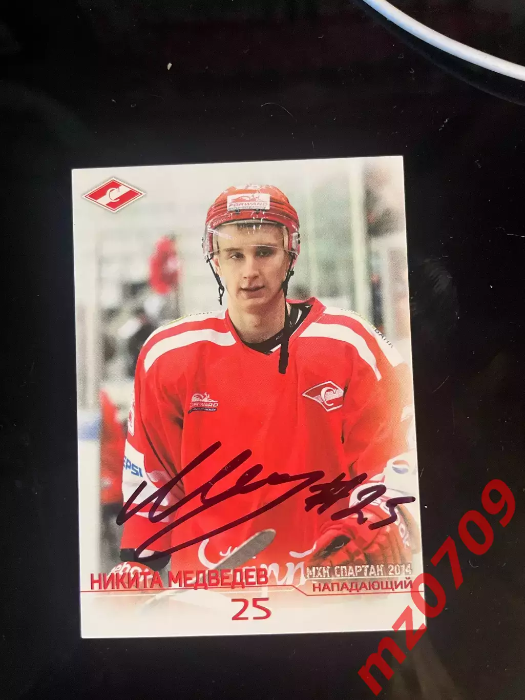 Автограф Никита Медведев спартак мхк спартак