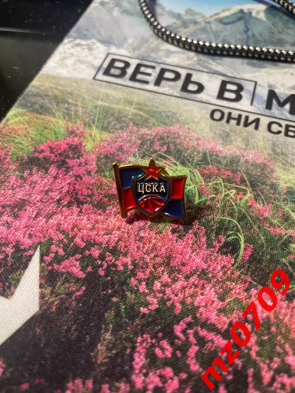 Значок баскетбол цска бк цска пбк цска флаг единая лига втб