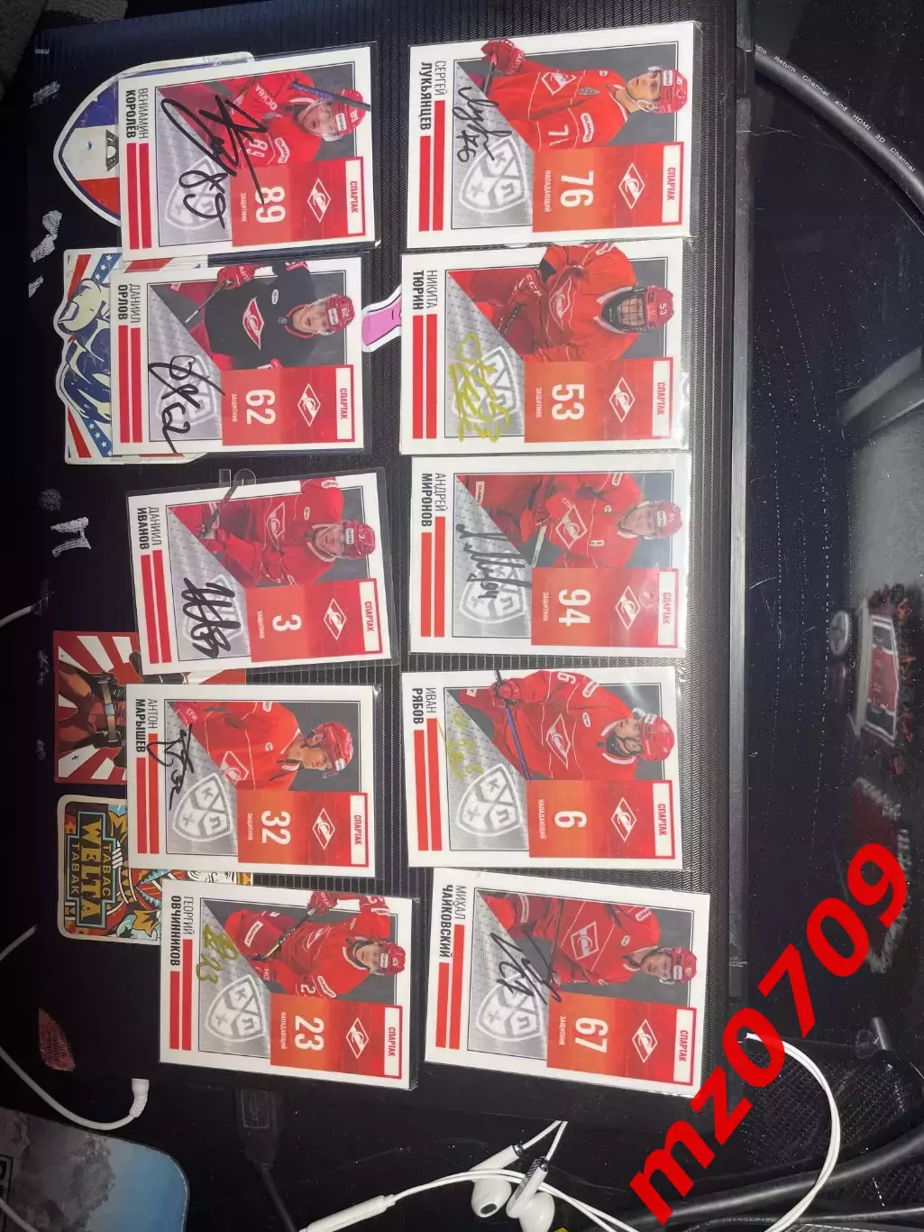 Хоккейные карточки хк спартак с автографами хоккей кхл