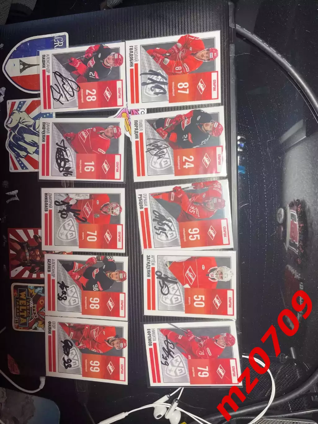 Хоккейные карточки хк спартак с автографами хоккей кхл 1