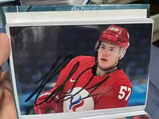 Автограф хоккей Александр Никишин крылья советов спартак ска Россия кхл нхл