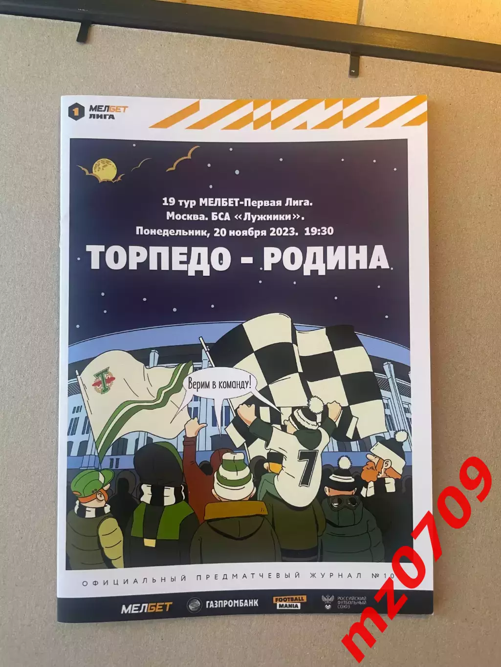 Футбольная программа фнл торпедо родина 2023/2024 с автографами