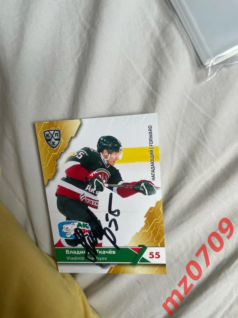 автограф Владимир Ткачёв кхл ак барс локомотив трактор