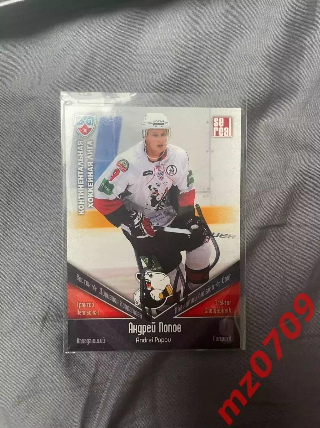 автограф Андрей Попов хк трактор