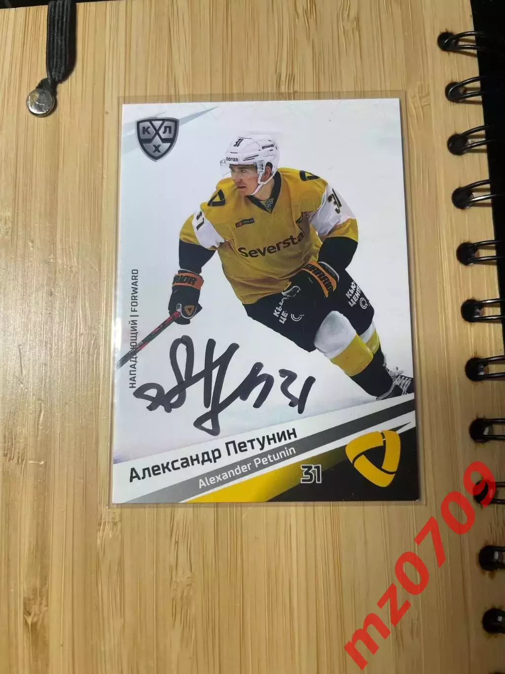 автограф Александр Петунин хк северсталь