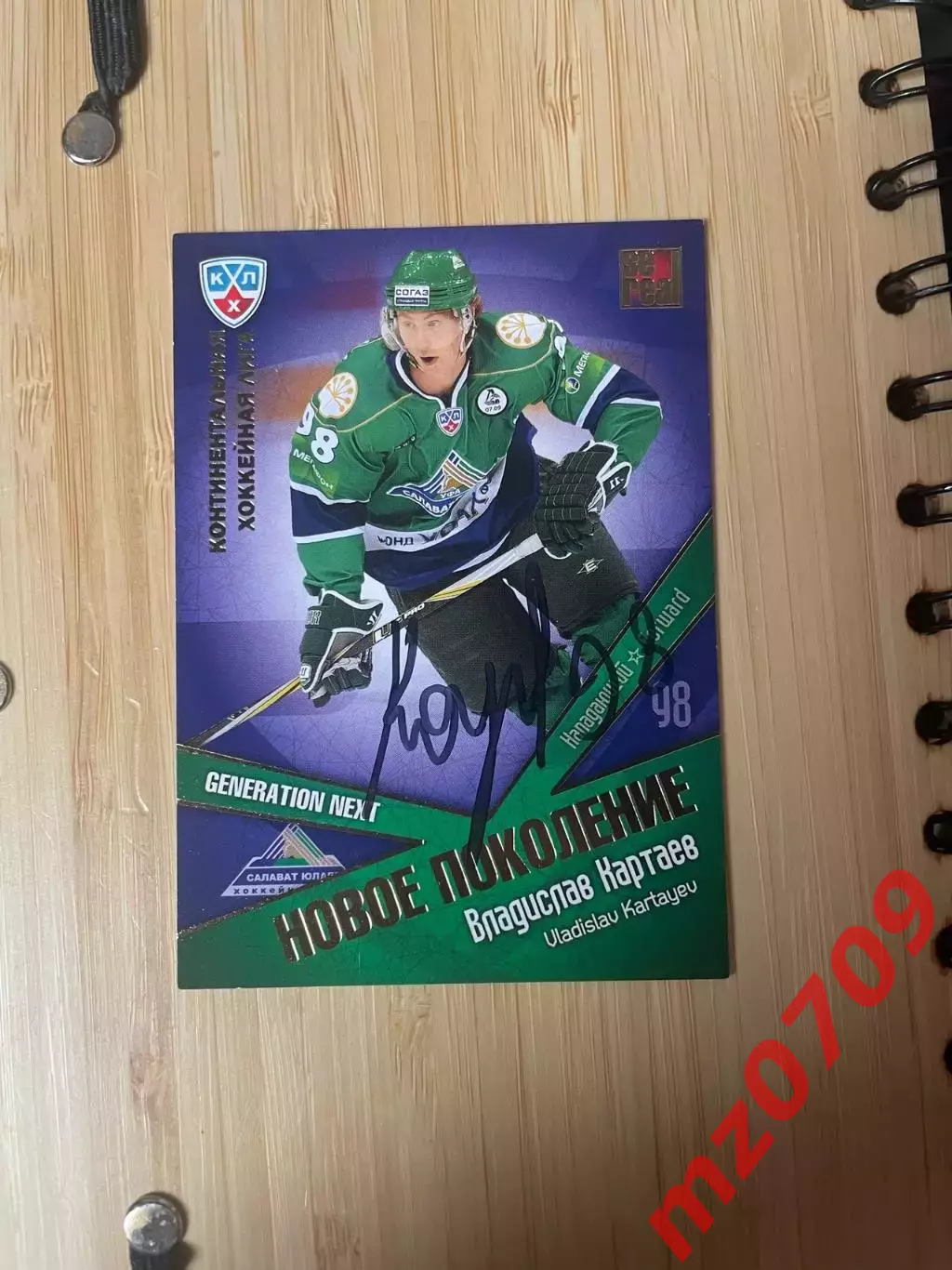 автограф Владислав Картаев хк салават юлаев