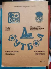 Локомотив (Челябинск) - Газовик (Оренбург) - 1981