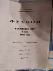 Ока Коломна - Авангард Курск, Первенство СССР, 2 лига, 5 зона, 05.06.1990г
