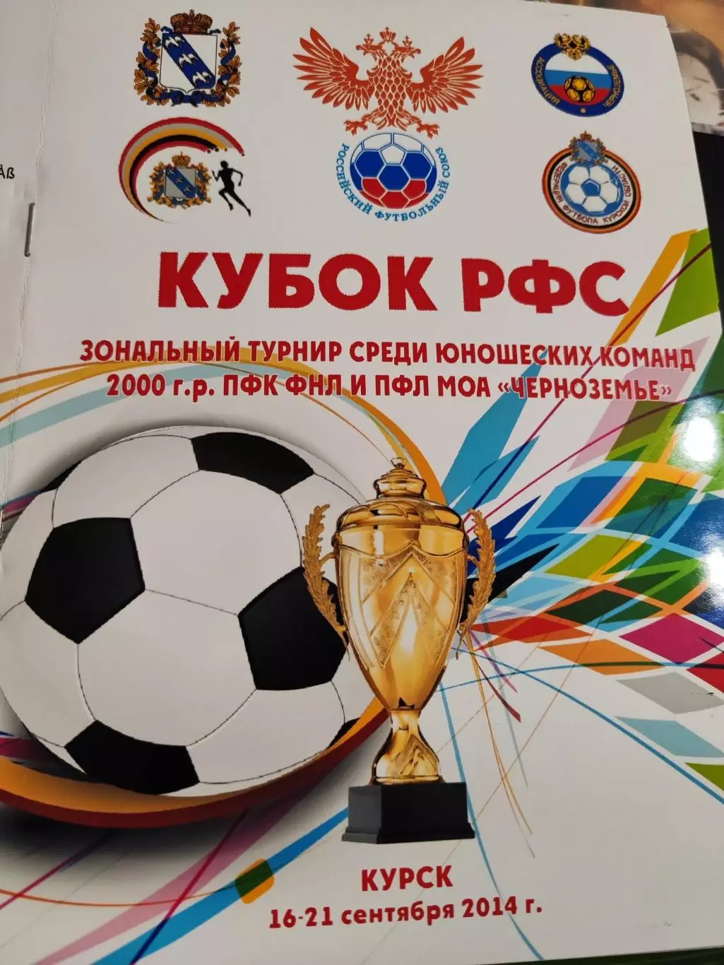 Кубок РФС зональный турнир среди юношеских команд 2000 г.р. Курск 2014