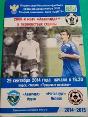Авангард Курск - Металлург Липецк, 29.09.2014