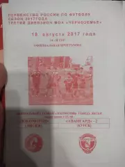 Локомотив Лиски - Авангард-2 Курск. МОА Черноземье. 19.08.2017.